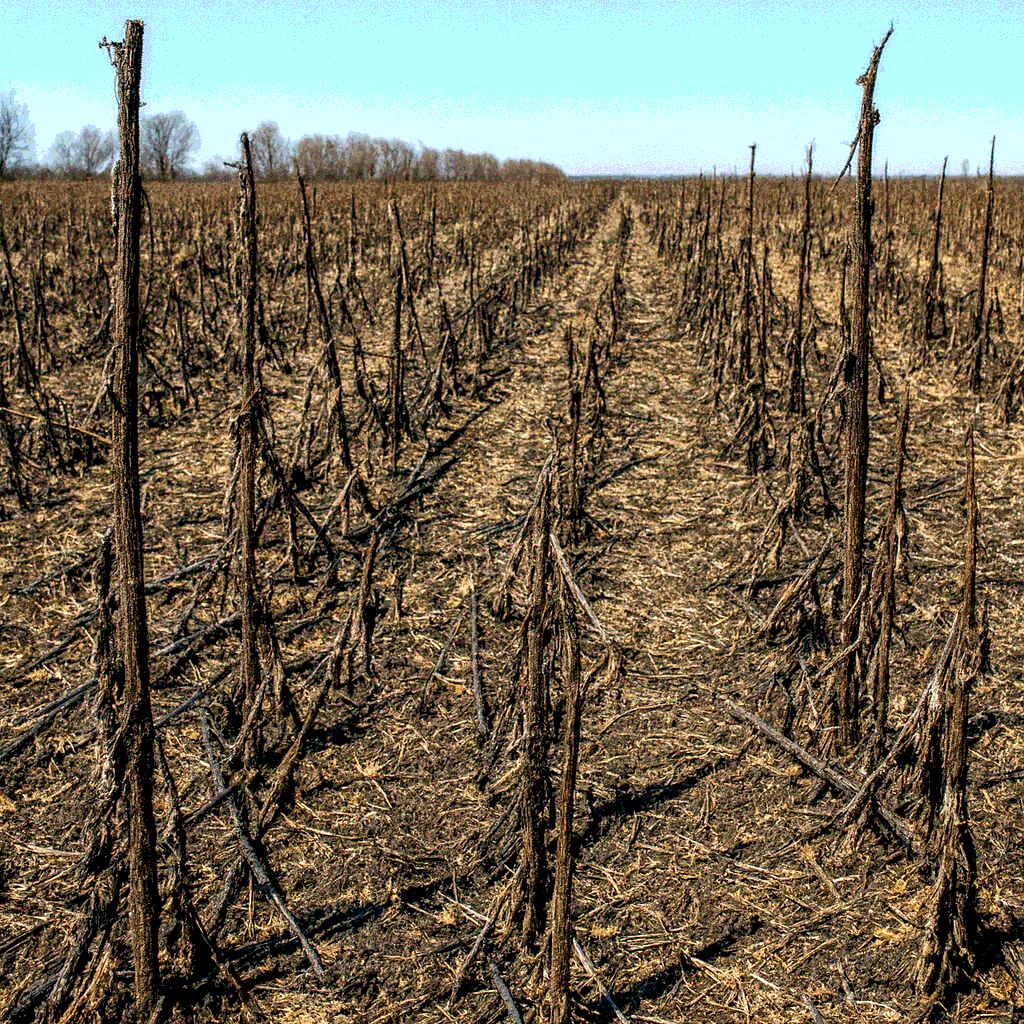 Мульчирование высокой стерни