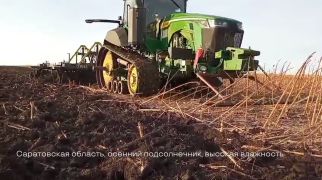 Проход БДТ по осеннему подсолнечнику