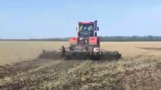 БДП-7 по стерне пшеницы, трактор К-742